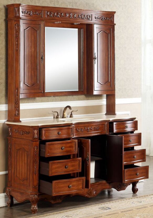 60-Inch Cortina Vanity | Single Sink Vanity | Vanity with Hutch
